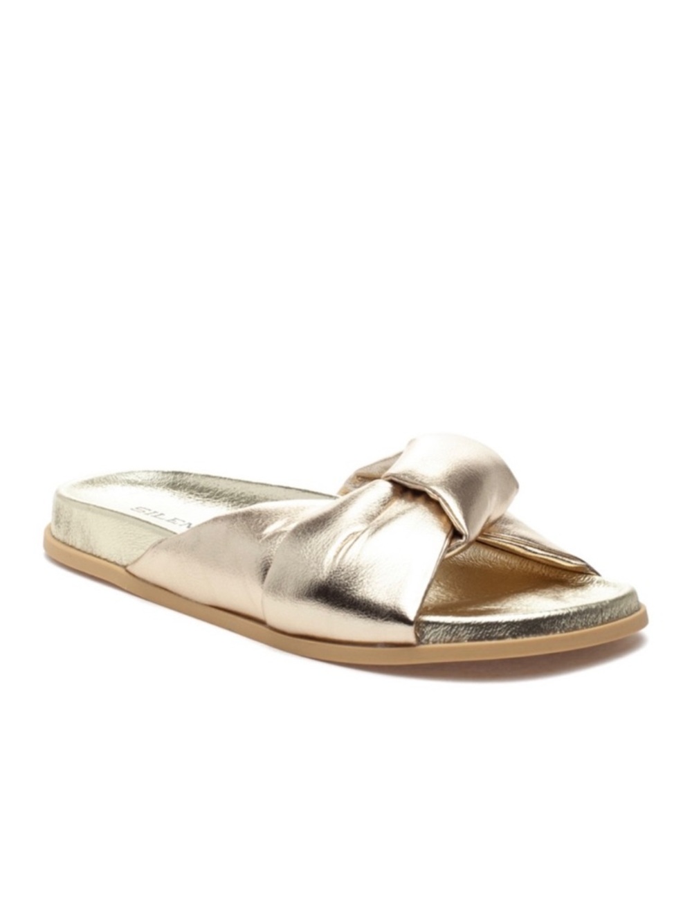 Anthropologie Silent D Gold Herron Knotted Slides 36 / 6 - Picture 2 of 9